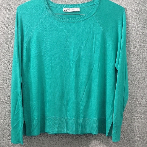 Zara Tops - Zara women’s Teal Long Sleeve Top Size M